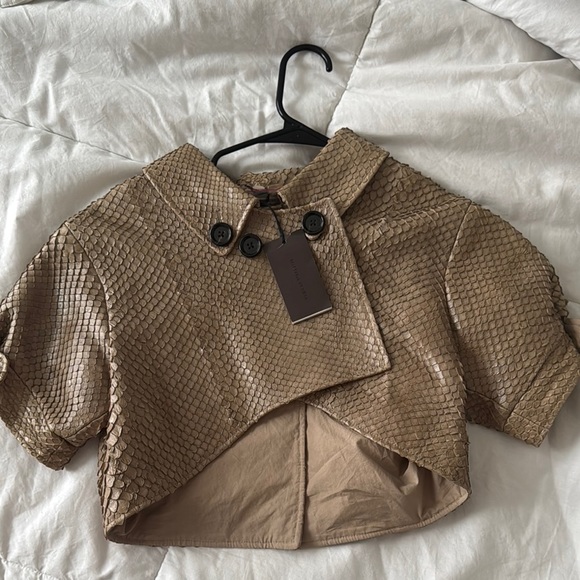 Bottega Veneta Jackets & Blazers - Bottega Veneta 2007 Runway Cropped Bolero Python Jacket